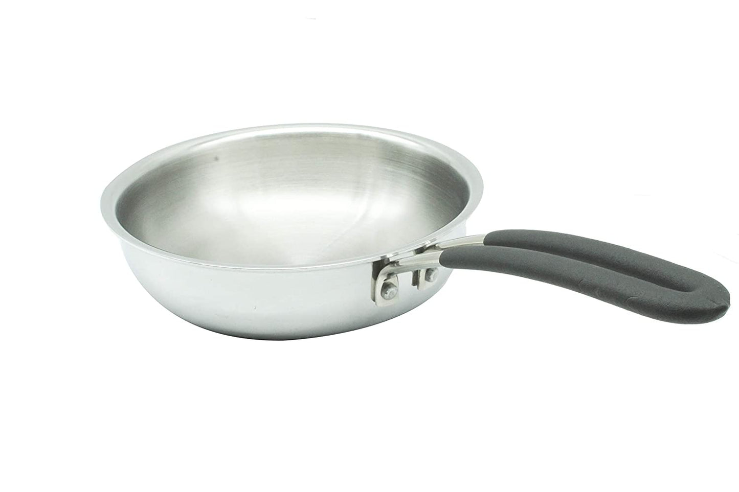 Stainless Steel Skillet | Fry Pan with Lid | Triply | 1.25 Litres | 20cm | 1.12 KG TRILONIUM | Cast Iron Cookware