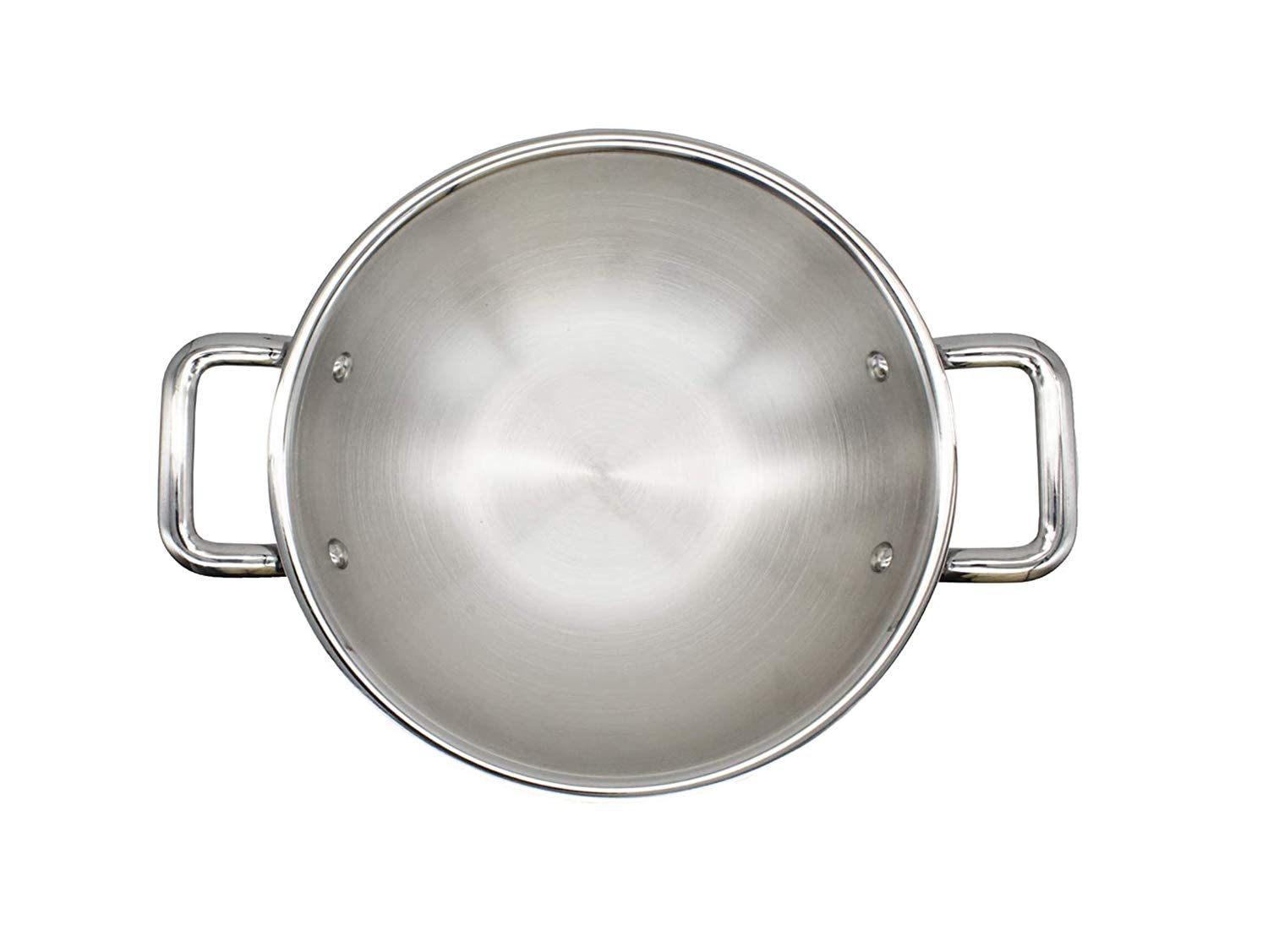 Stainless Steel Kadhai with Lid | Triply | 1.75 Litres | 20cm | 1.24 KG TRILONIUM | Cast Iron Cookware