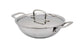 Stainless Steel Kadhai with Lid | Triply | 2 Litres | 22cm | 1.42 KG TRILONIUM | Cast Iron Cookware
