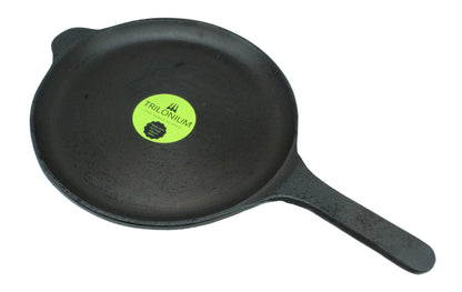 Cast Iron Skillet | Shallow Fry Pan | Omlete Pan | Pre-Seasoned | 25cm | 1.69 KG | Induction Compatible TRILONIUM | Cast Iron Cookware