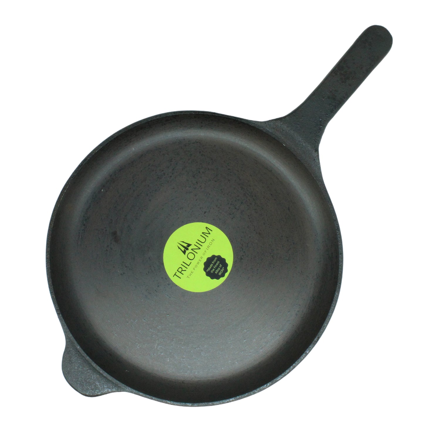 Cast Iron Skillet | Shallow Fry Pan | Omlete Pan | Pre-Seasoned | 25cm | 1.69 KG | Induction Compatible TRILONIUM | Cast Iron Cookware