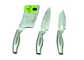 Cast Stainless Steel Knives Set of 3 Pcs |  1 Meat Cleaver + 2 Vegetable Knives | Combo TRILONIUM | Cast Iron Cookware