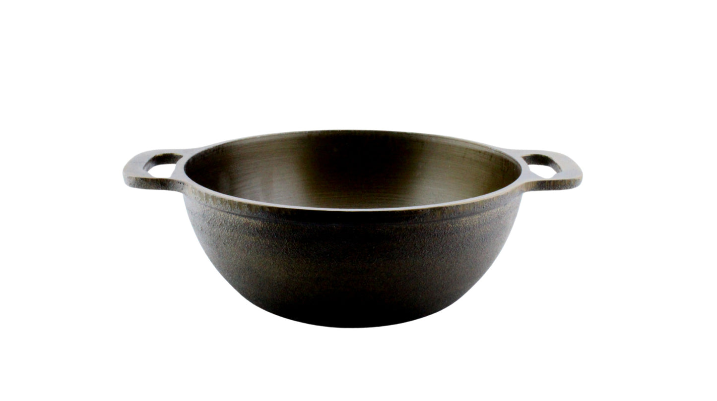Cast Iron Kadhai | Machined Smooth | 10 Inches | 2.54 KG TRILONIUM | Cast Iron Cookware