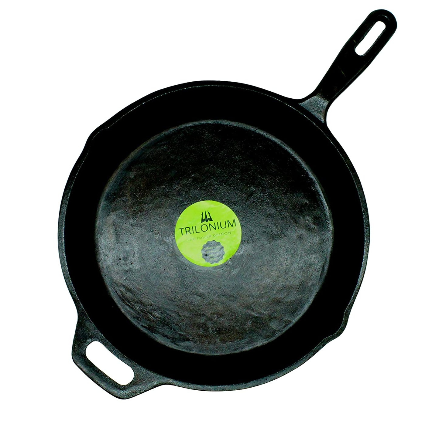 Cast Iron Skillet | Fry Pan With Toughened Glass Lid | Pre-Seasoned | 10 inches | 3.16 KG | Induction Compatible TRILONIUM | Cast Iron Cookware